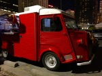 Little red vintage coffee truck.