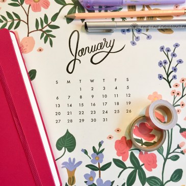 january calendar rifle paper co new year's resolutions