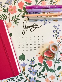 january calendar rifle paper co new year's resolutions