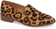 madewell calf hair leopard loafers